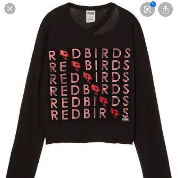 Pink Victoria’s Secret red birds long sleeve - Picture 1 of 3